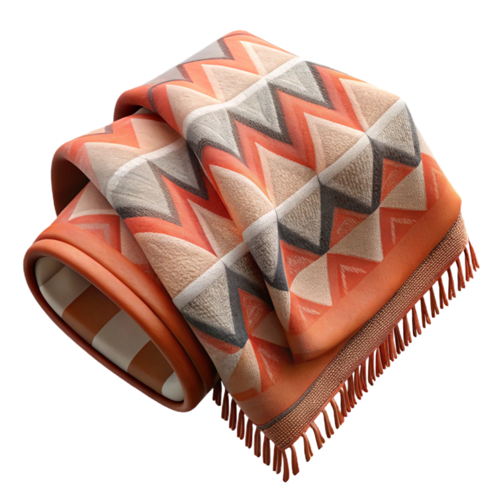 stunning artistic Handwoven Blanket with Geometric Design Transparent detailed png