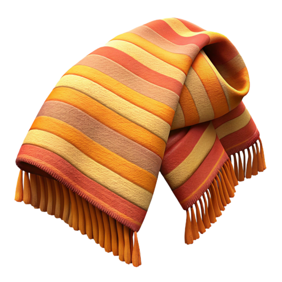 elegant rustic Handwoven Blanket with Warm Colors Isolated genuine png