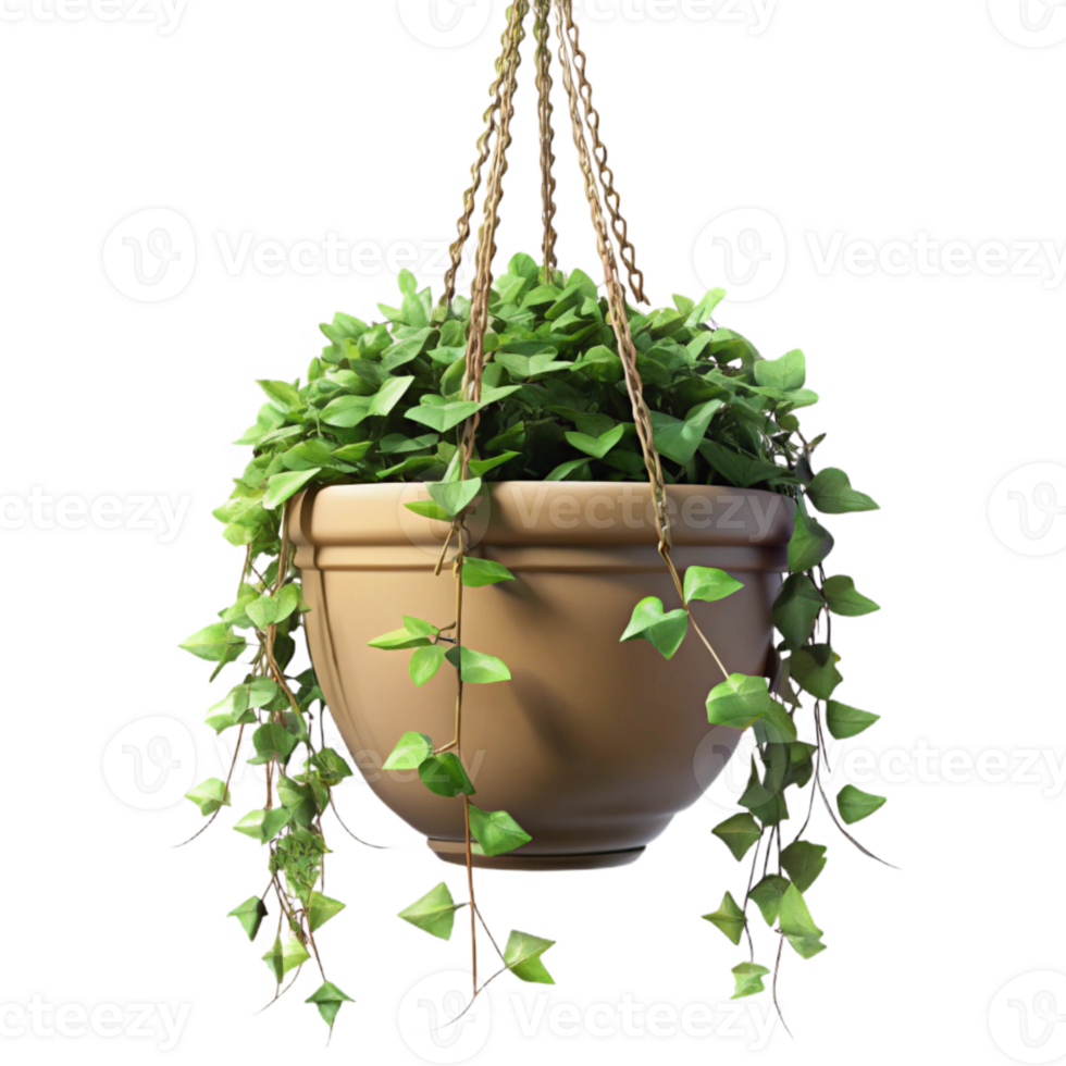 wonderful minimalist Hanging Planter with Ivy Cutout Trailing Vines professional png