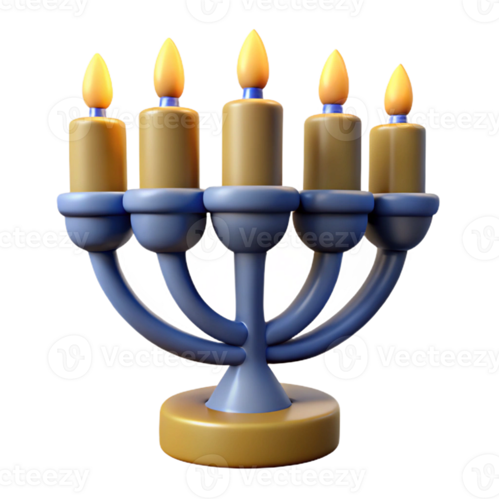 vibrant creative Hanukkah Menorah Candles Cutout high quality png