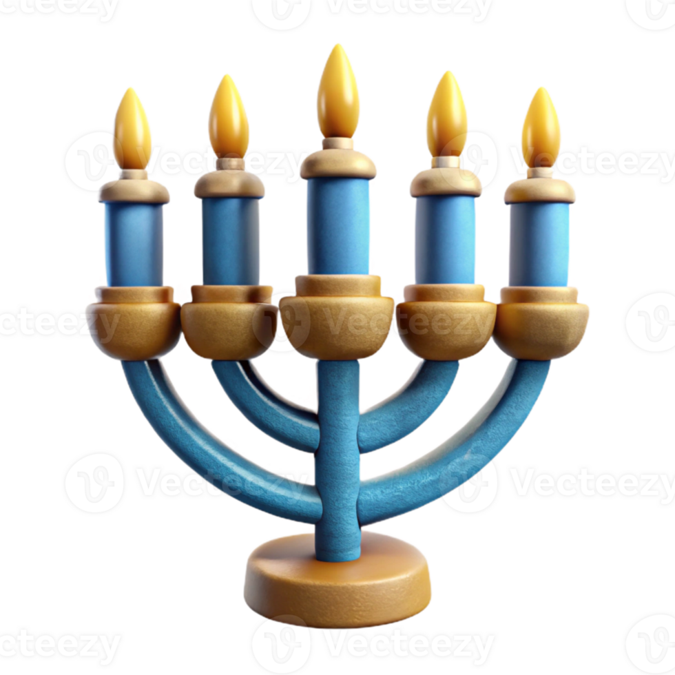 beautiful creative Hanukkah Menorah Candles Cutout exclusive png