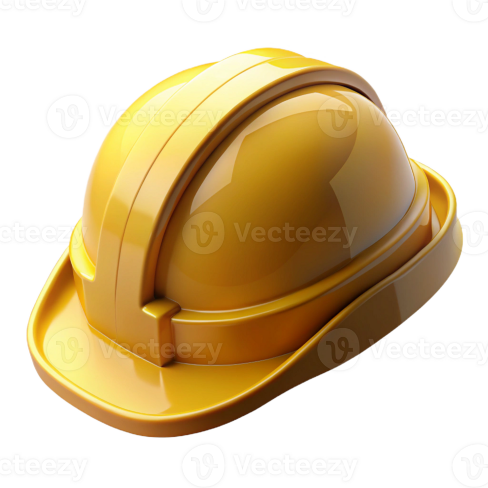 serene artistic Hard Hat Yellow Isolated on Transparent Background png