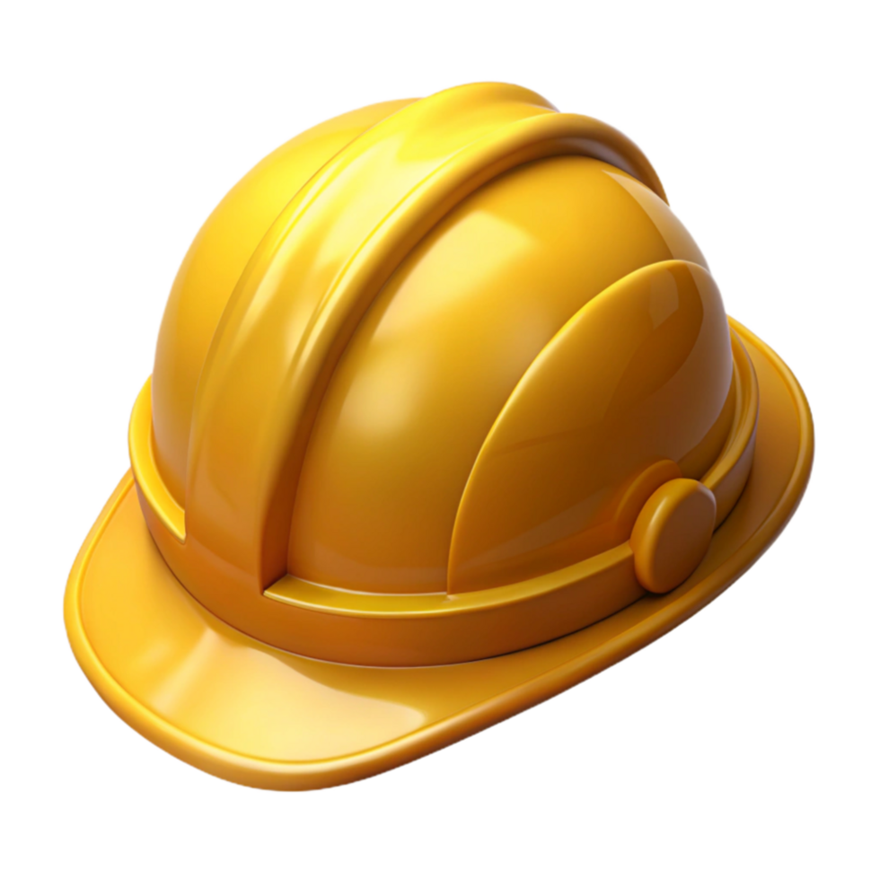 beautiful abstract Hard Hat Yellow Isolated on Transparent Background authentic png