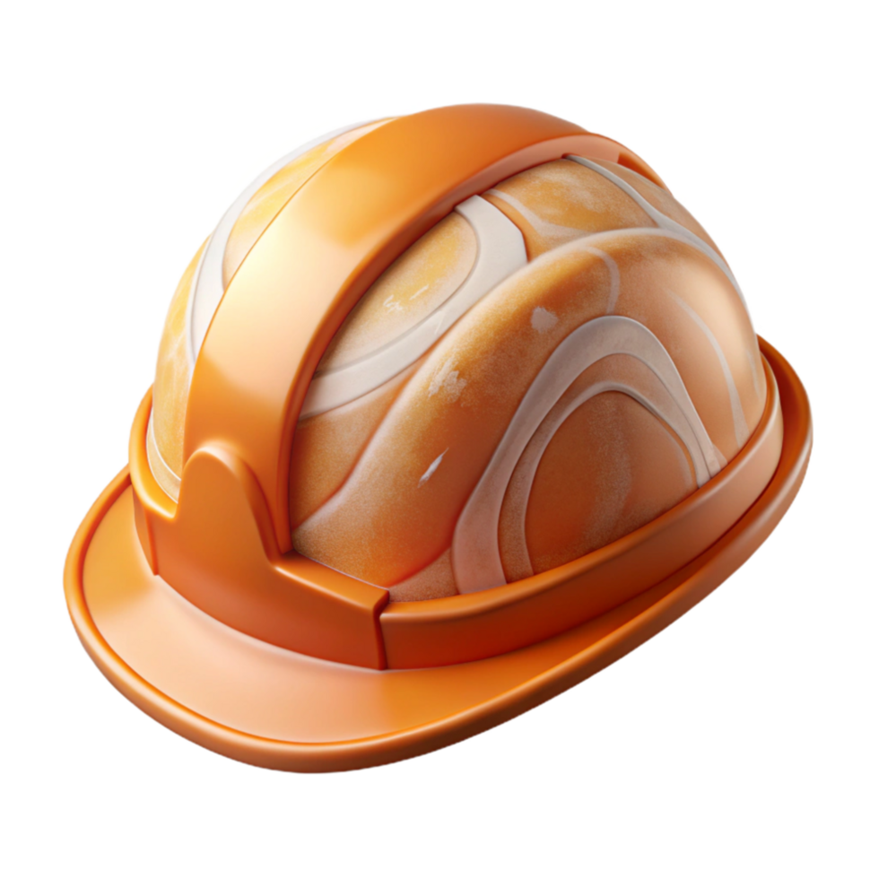 dramatic traditional Hard Hat White Isolated on Transparent Background high quality png
