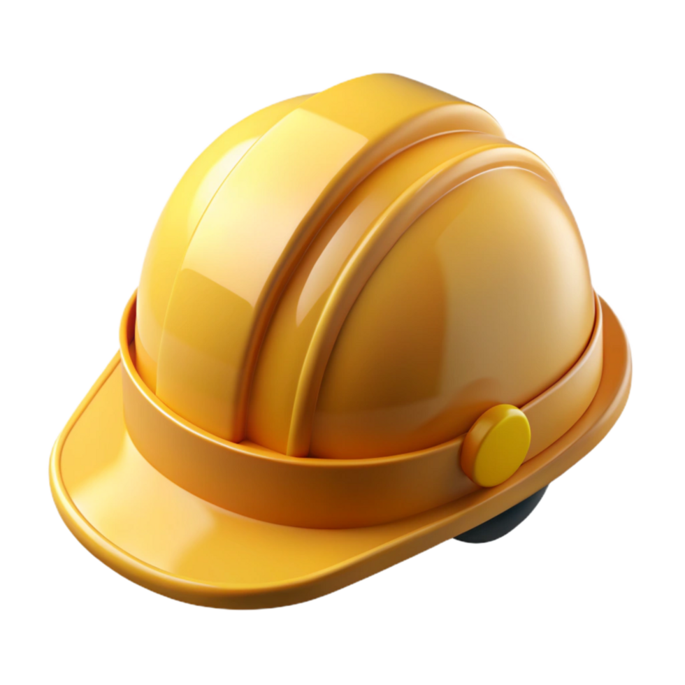 magnificent vintage Hard Hat Yellow with Chin Strap Transparent genuine png