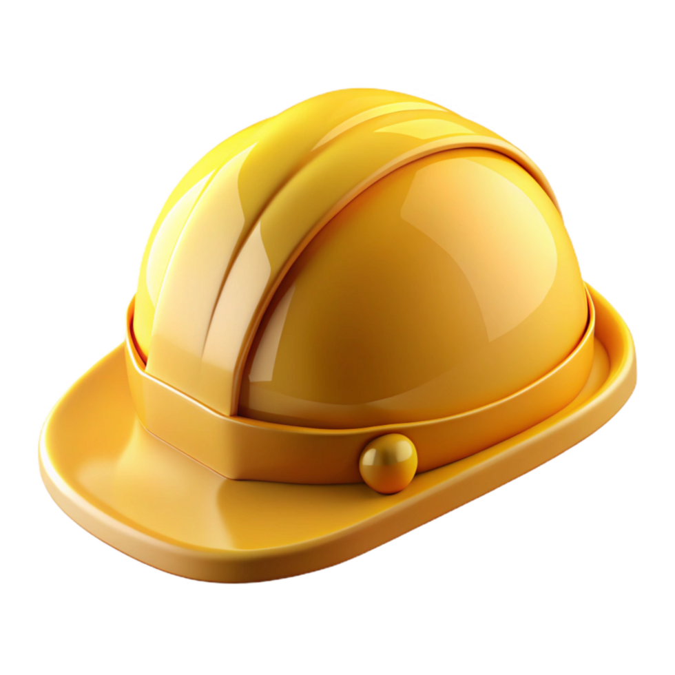 serene vintage Hard Hat Yellow with Chin Strap Transparent high quality png