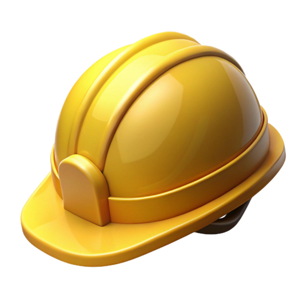 impressive contemporary Hard Hat Yellow with Chin Strap Transparent original png