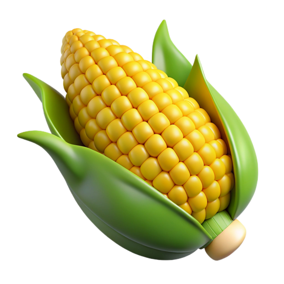 impressive abstract Harvested Corn on the Cob Yellow Kernels Isolated premium png