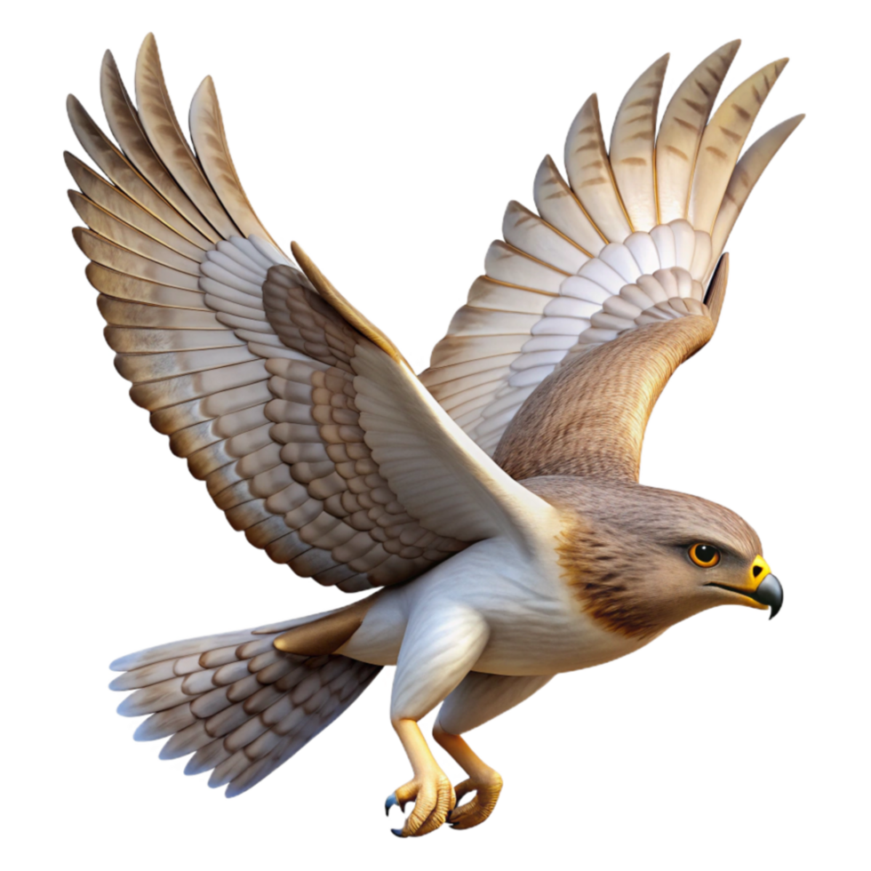 elegant creative Hawk Soaring High Sky authentic png