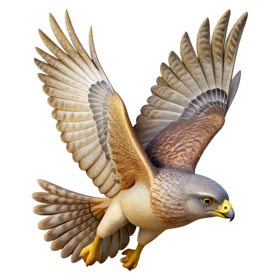 magnificent minimalist Hawk Soaring High Sky genuine png