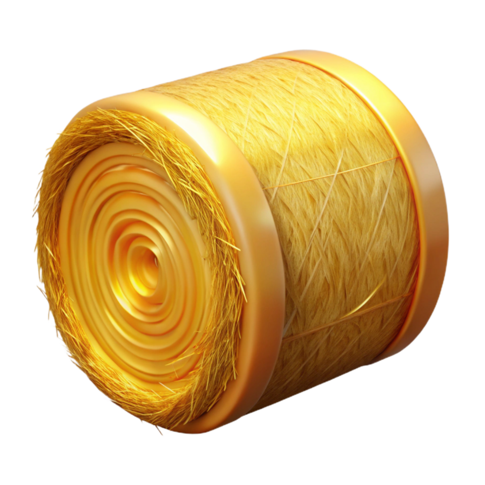 vibrant abstract Hay Bale with Golden Light png
