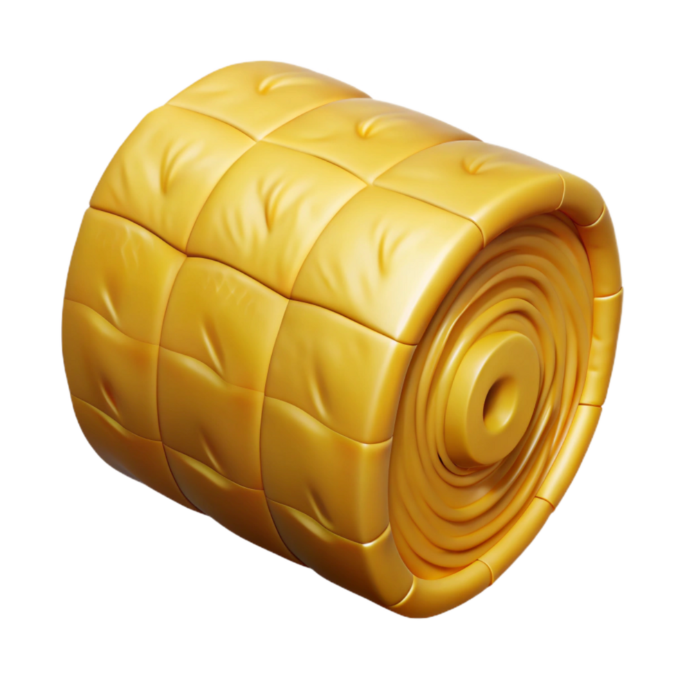 dramatic traditional Hay Bale Transparent Background with Golden Hue professional png