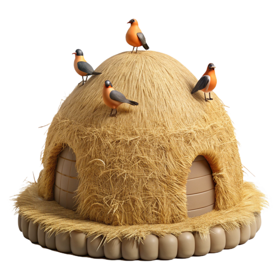 wonderful contemporary Haystack Cutout with Birds on Top exclusive png