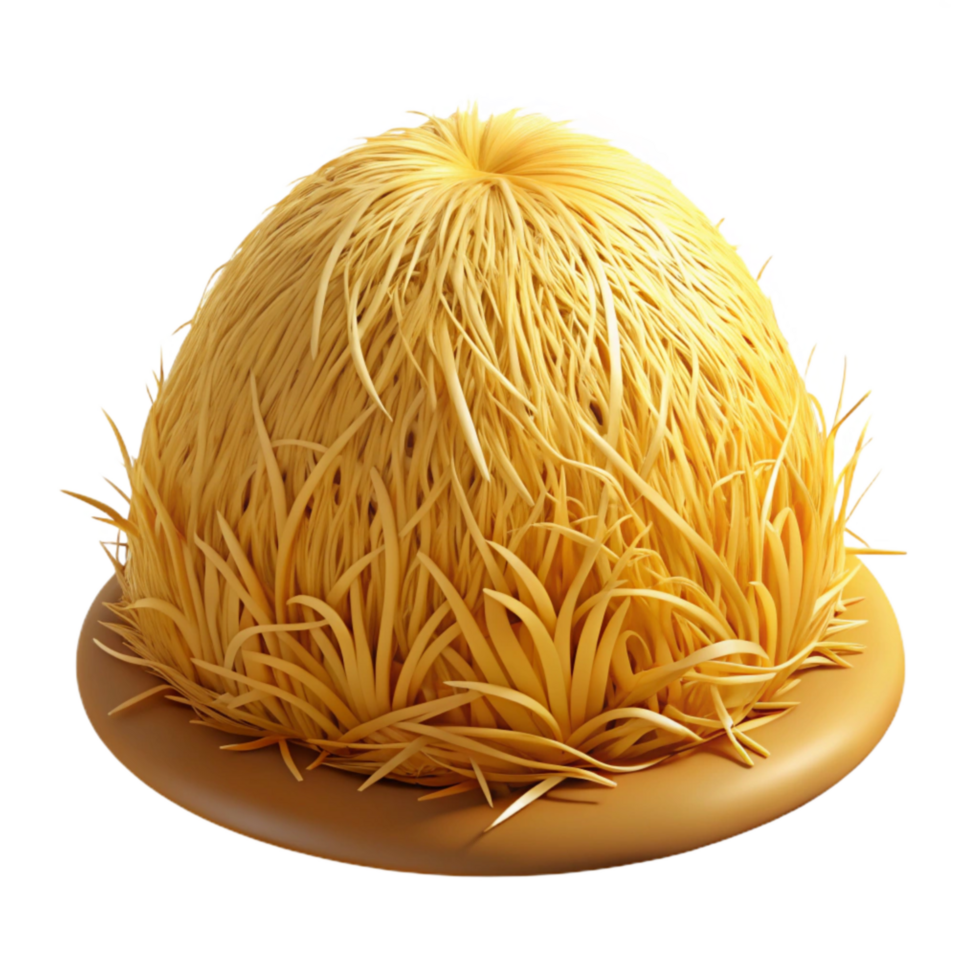 beautiful contemporary Haystack Cutout with Golden Texture on Transparent Background professional png