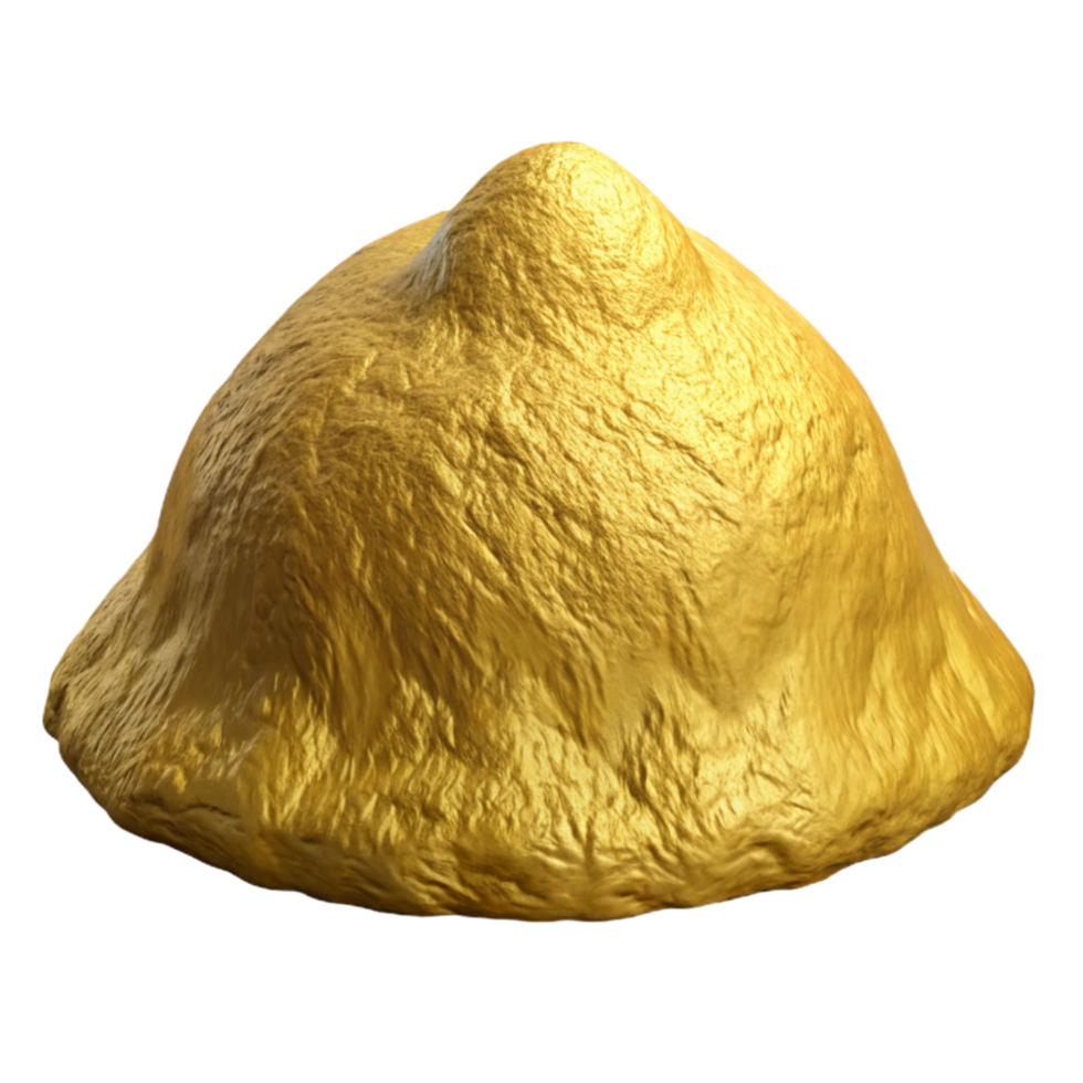 wonderful modern Haystack Cutout with Golden Texture on Transparent Background premium png
