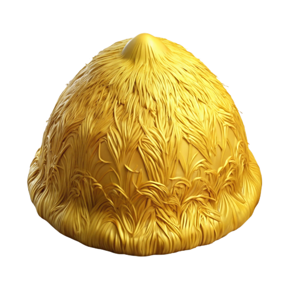 deslumbrante artístico palheiro Cortar fora com dourado textura em transparente fundo Alto resolução png
