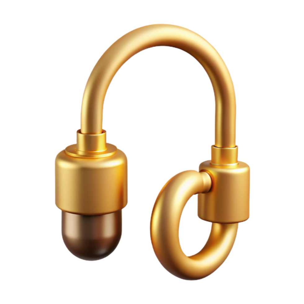 serene creative Headphone Jack Gold Plated Isolated Element high quality png