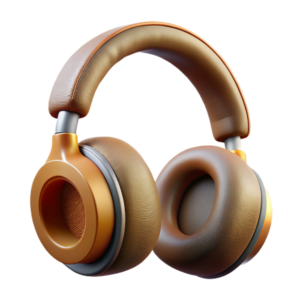 magnificent minimalist Headphones Earcups Close Up View Cutout on Transparent Background png