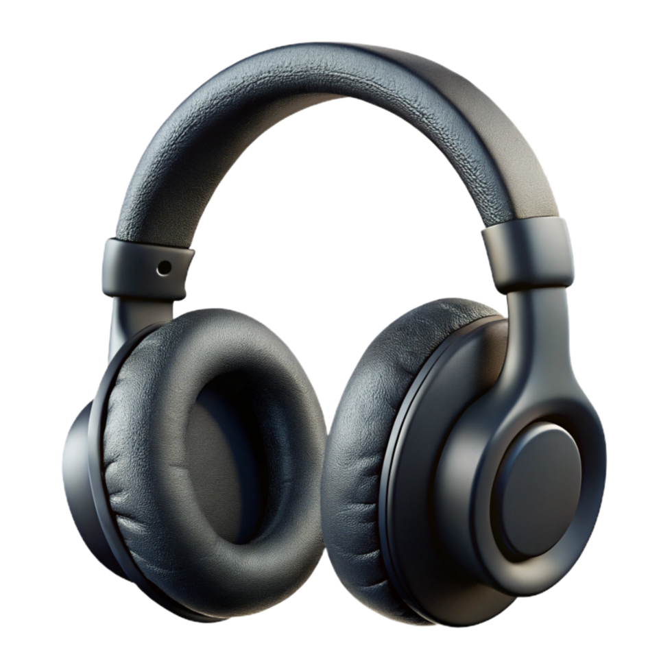 dramatic vintage Headphones Wireless Black Isolated Cutout original png