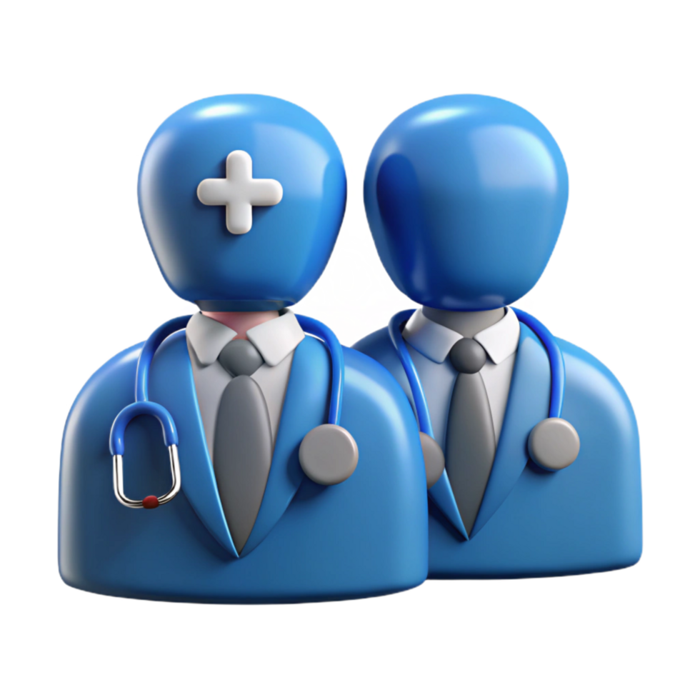 extraordinary creative Healthcare Professionals Silhouettes Blue Background Cutout exclusive png