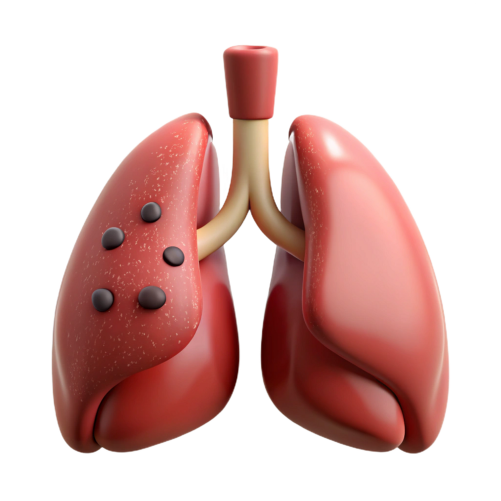 extraordinary rustic Healthy Lungs Front View Isolated on Transparent Background exclusive png