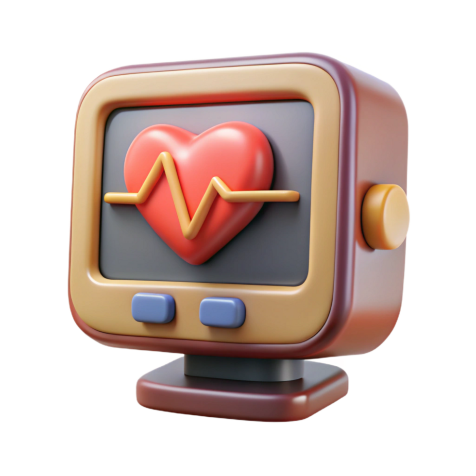 elegant minimalist Heart Rate Monitor Screen Display high quality png