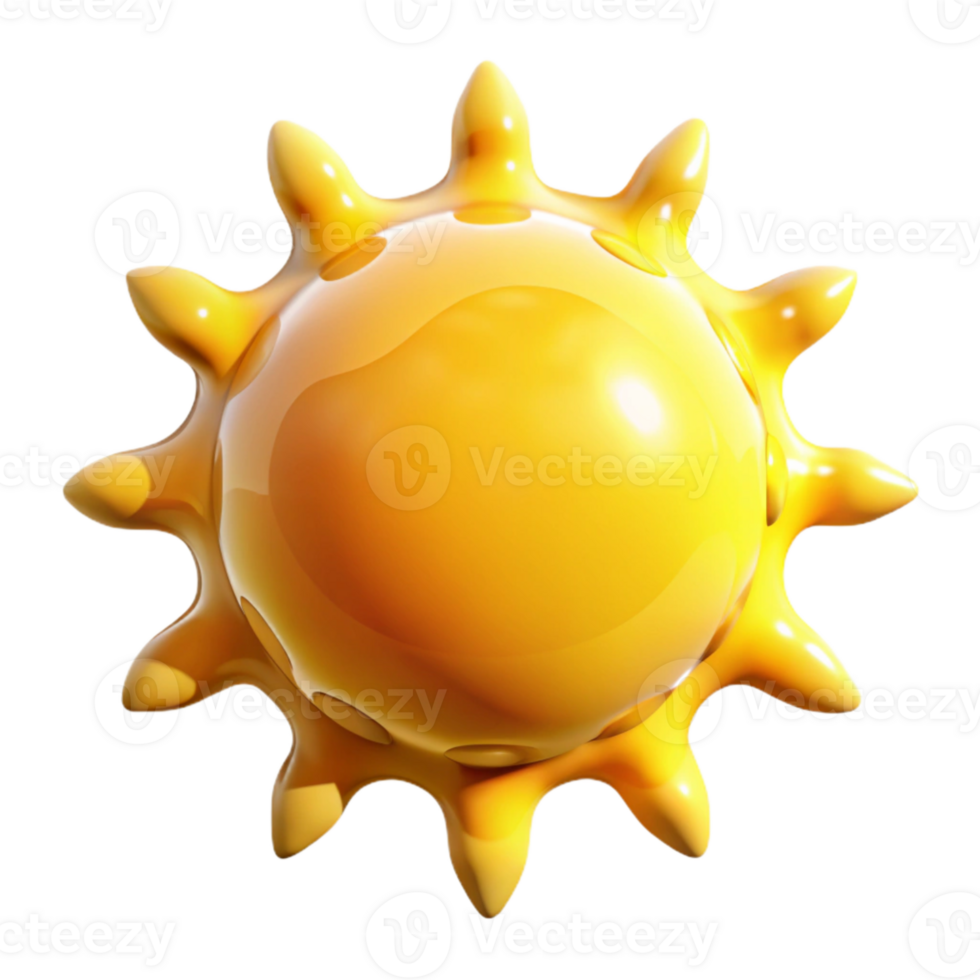 magnificent abstract Heatwave Sun Yellow Intense Transparent Background professional png
