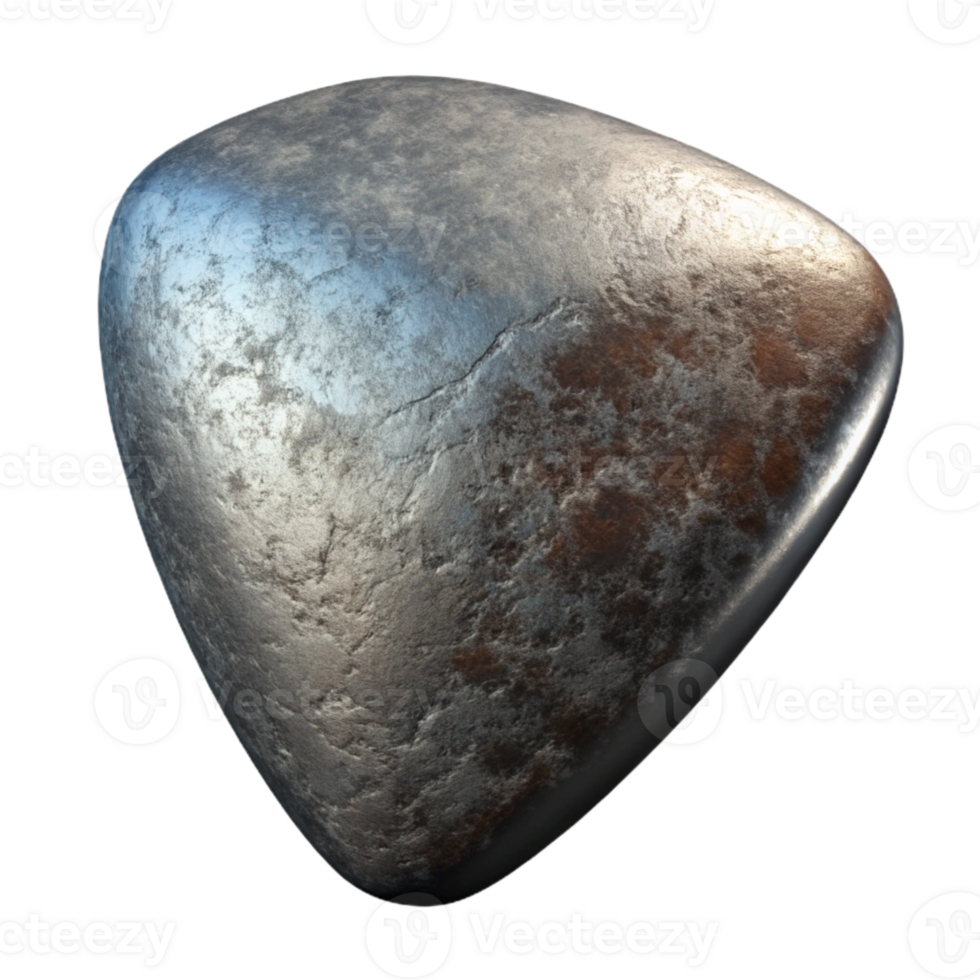stunning minimalist Heavy Metal Guitar Pick Isolated Top View original png