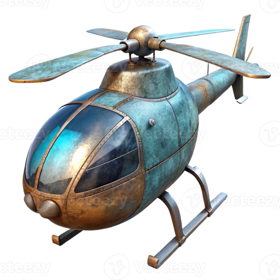magnificent classic Helicopter Aerial View Isolated authentic png
