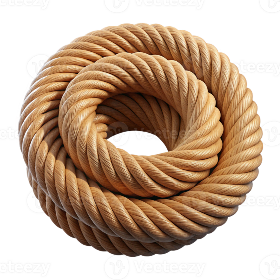 elegant creative Hemp Rope Coil Brown Transparent Background professional png