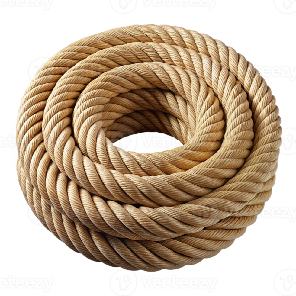 serene rustic Hemp Fiber Rope Coil detailed png