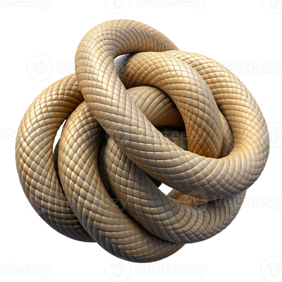 impressive rustic Hemp Rope Knot Tied Close Up detailed png