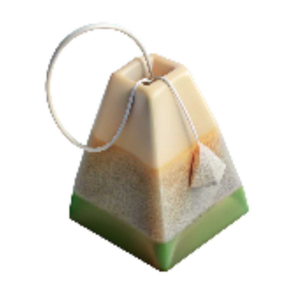 elegant abstract Herbal Tea Bag in Hot Water high resolution png