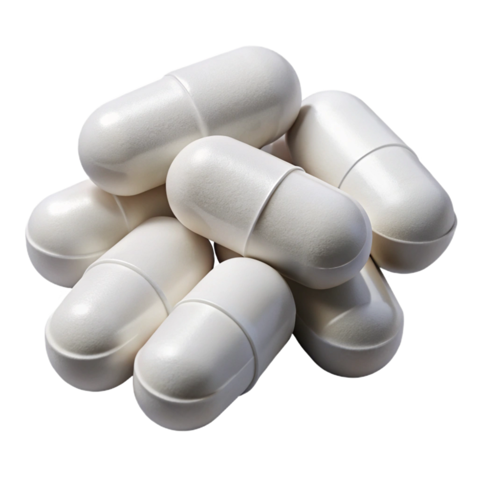magnificent traditional Herbal Supplement Pills White Color high quality png