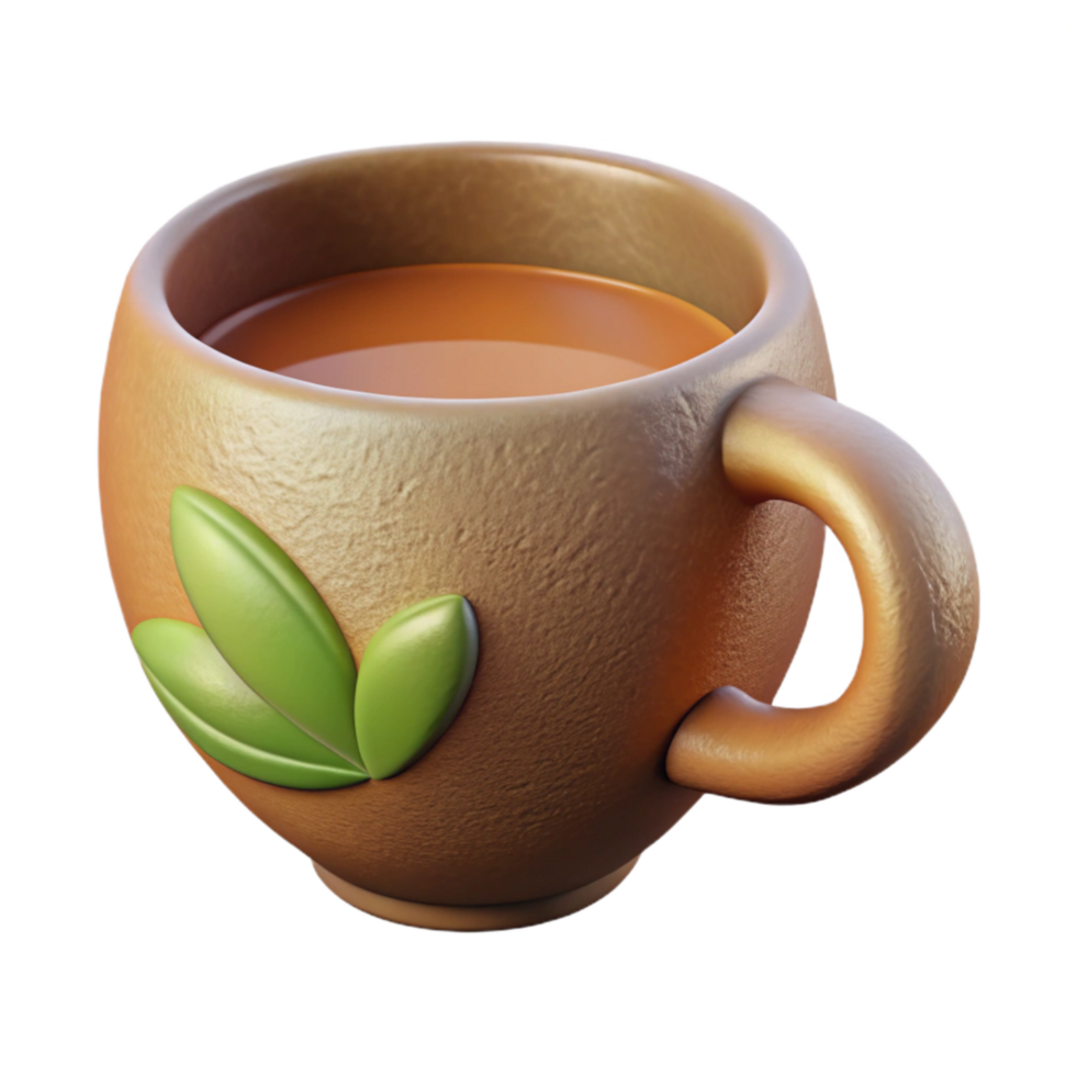 extraordinary rustic Herbal Tea Cup Side View Cutout Isolated exclusive png