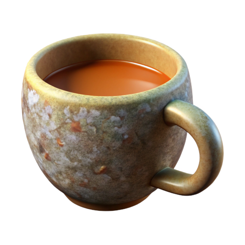 dramatic minimalist Herbal Tea Cup Side View Cutout Isolated professional png