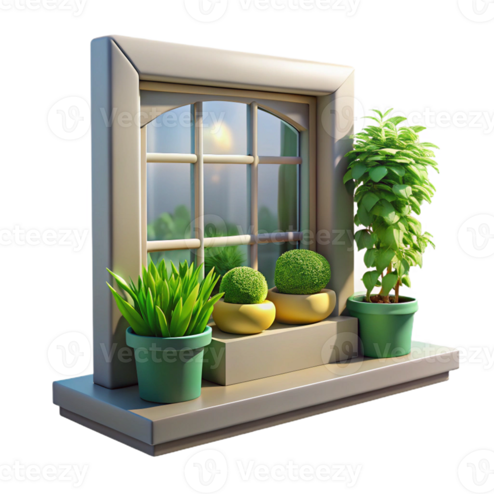 extraordinary classic Herb Garden Windowsill Sunlight Transparent Background high resolution png