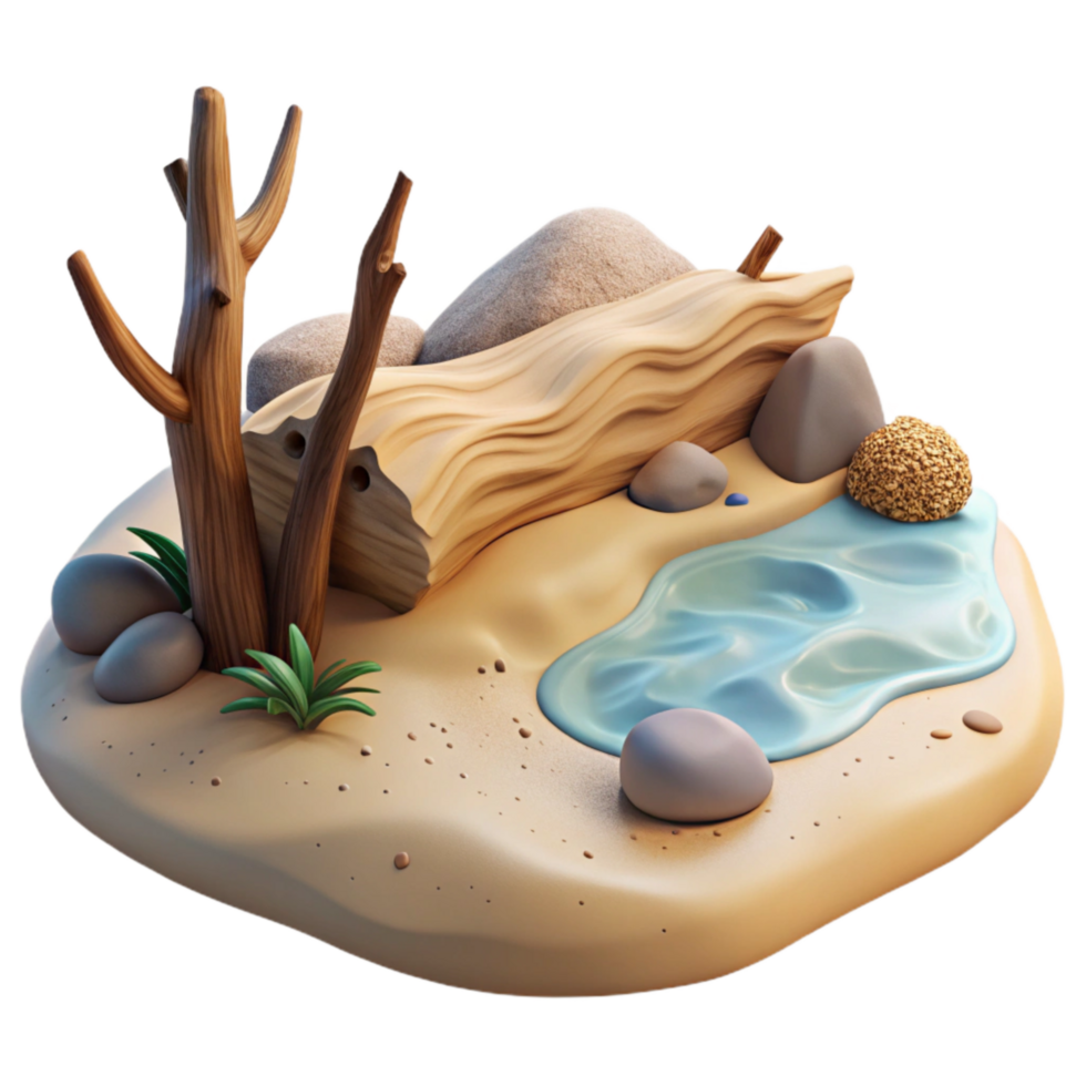 impressive traditional Hidden Beach Driftwood Sand Dunes Transparent Background original png