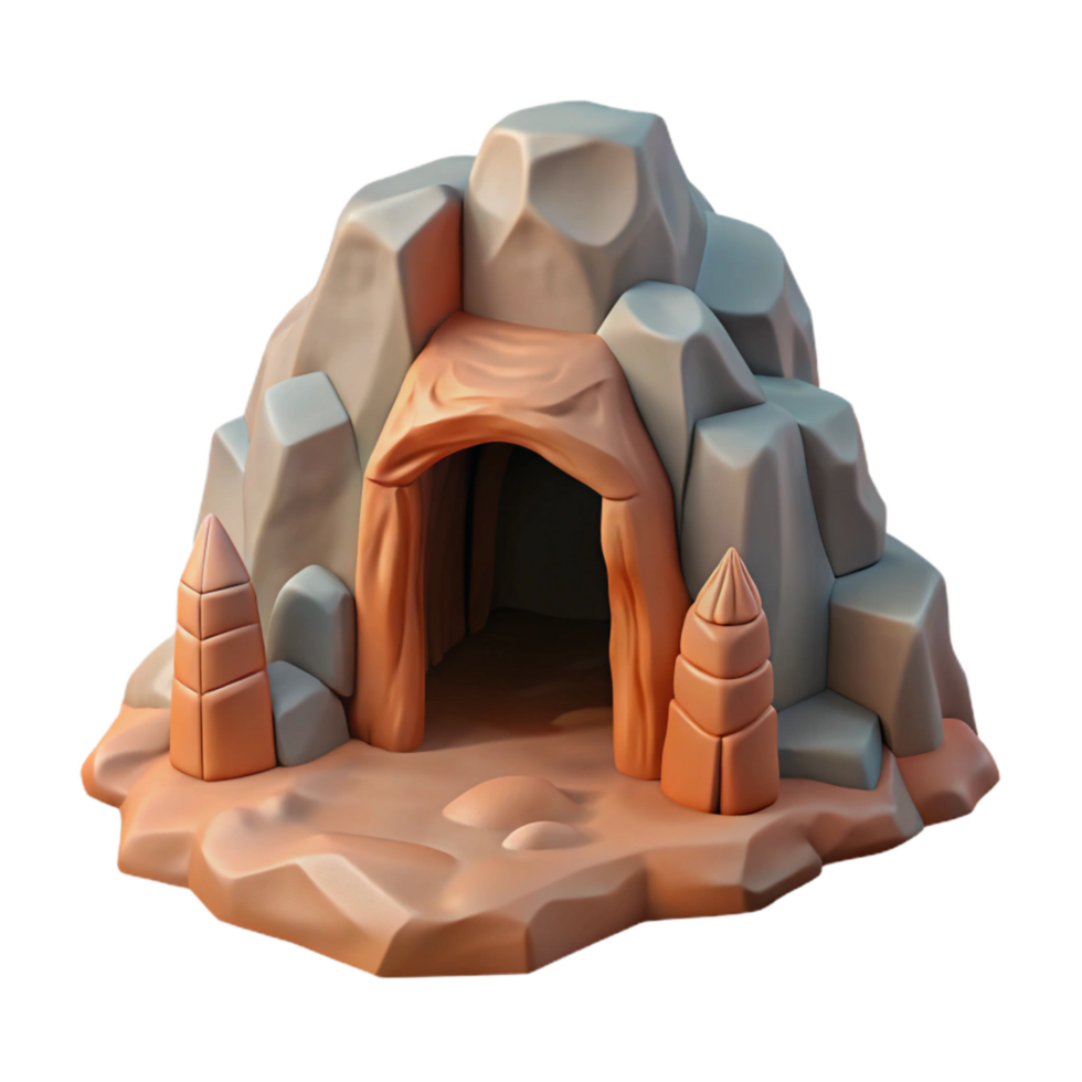 magnificent rustic Hidden Cave Entrance Narrow Passage Transparent Background high resolution png