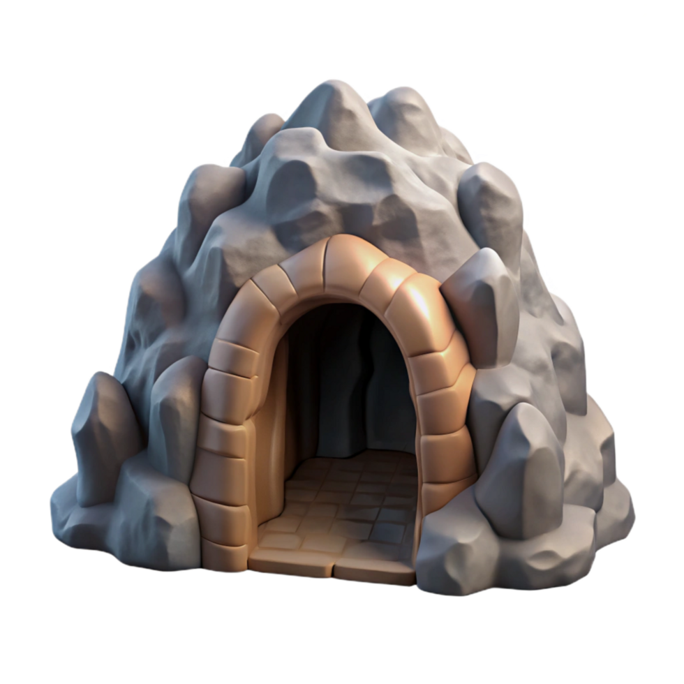 stunning classic Hidden Cave Entrance Side View professional png