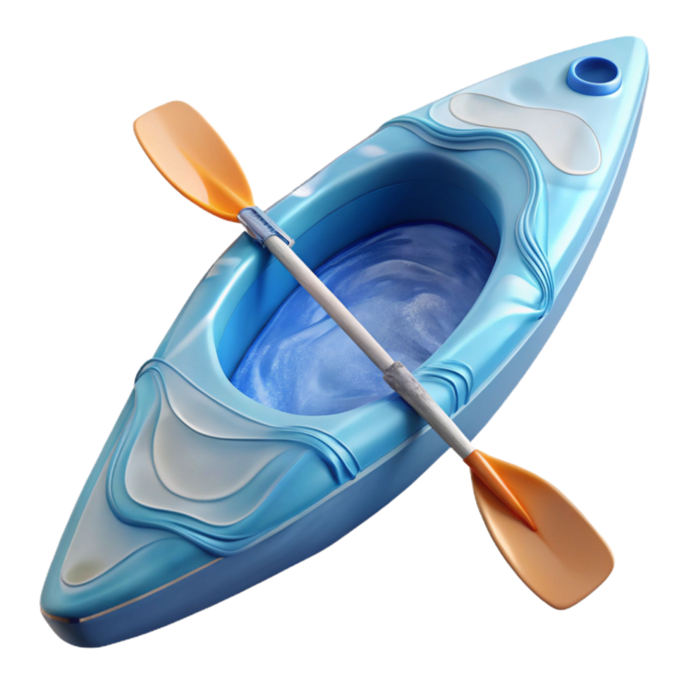 dramatic artistic Hidden Cove Kayak Paddling Transparent Background png
