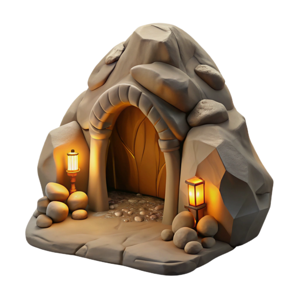 magnificent minimalist Hidden Grotto Dimly Lit Cutout premium png