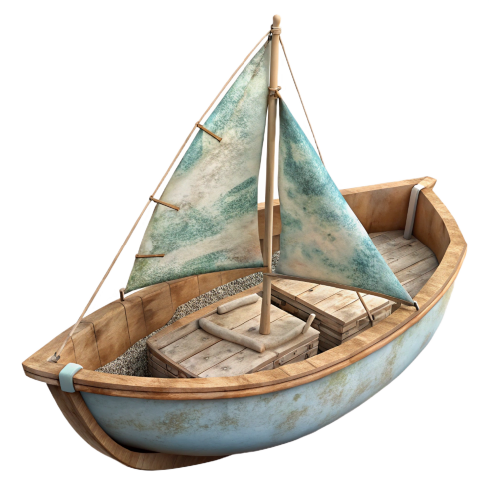 dramatic abstract Hidden Cove Sailboat Anchored Transparent Background genuine png
