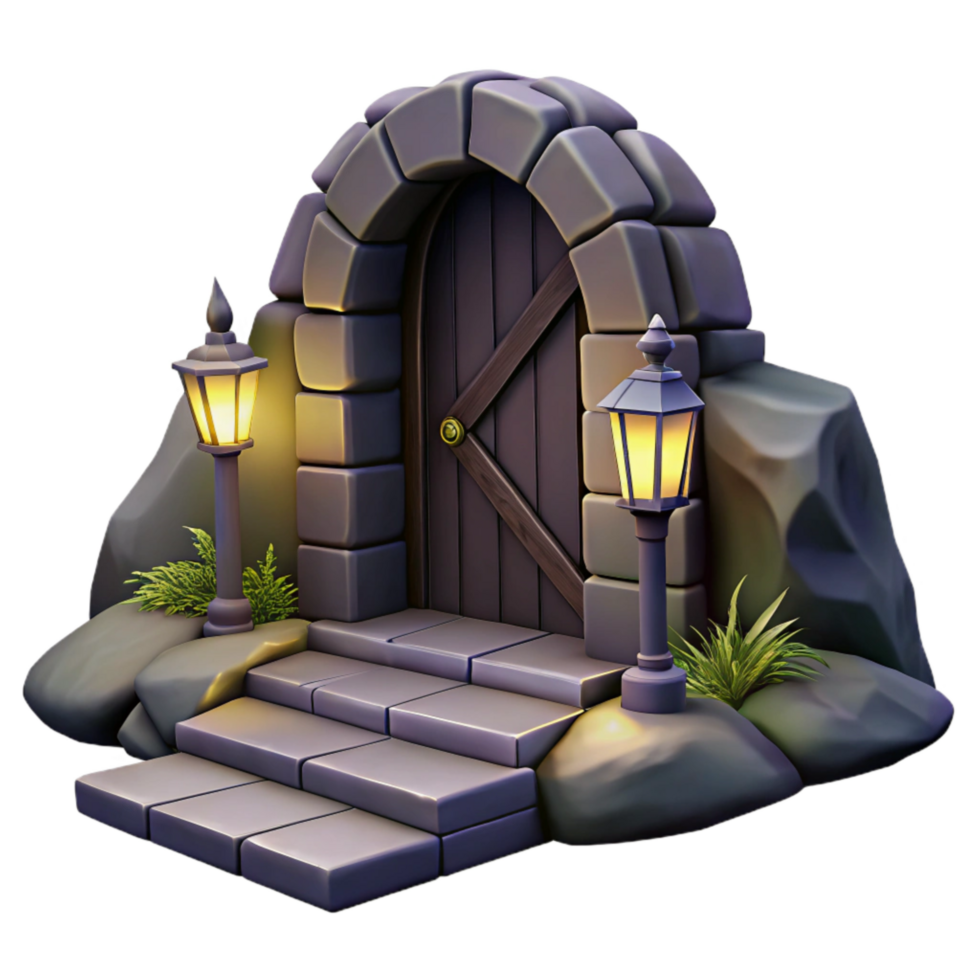 magnificent abstract Hidden Passage Dark Shadows Transparent Background detailed png