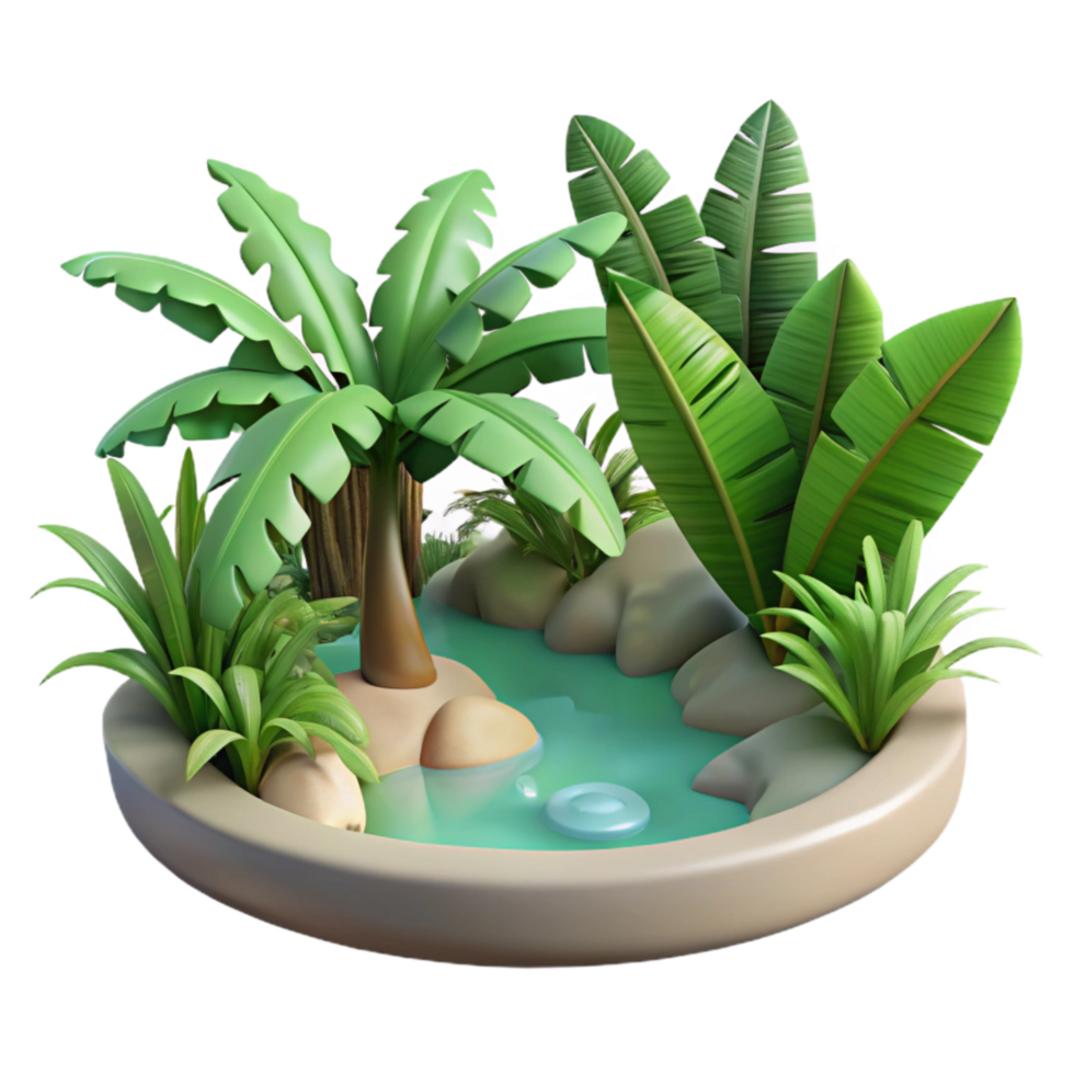 impressive traditional Hidden Lagoon Tropical Foliage Isolated original png