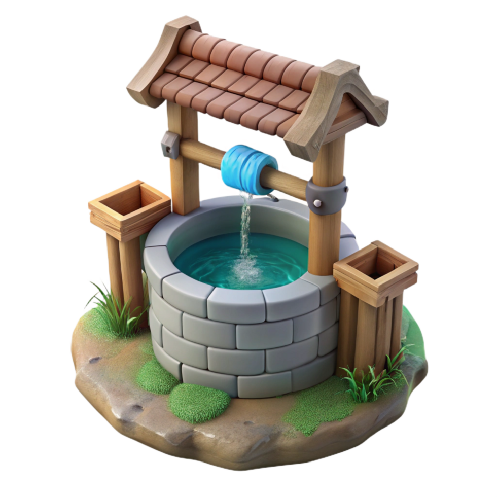 beautiful creative Hidden Spring Gushing Water Isolated professional png