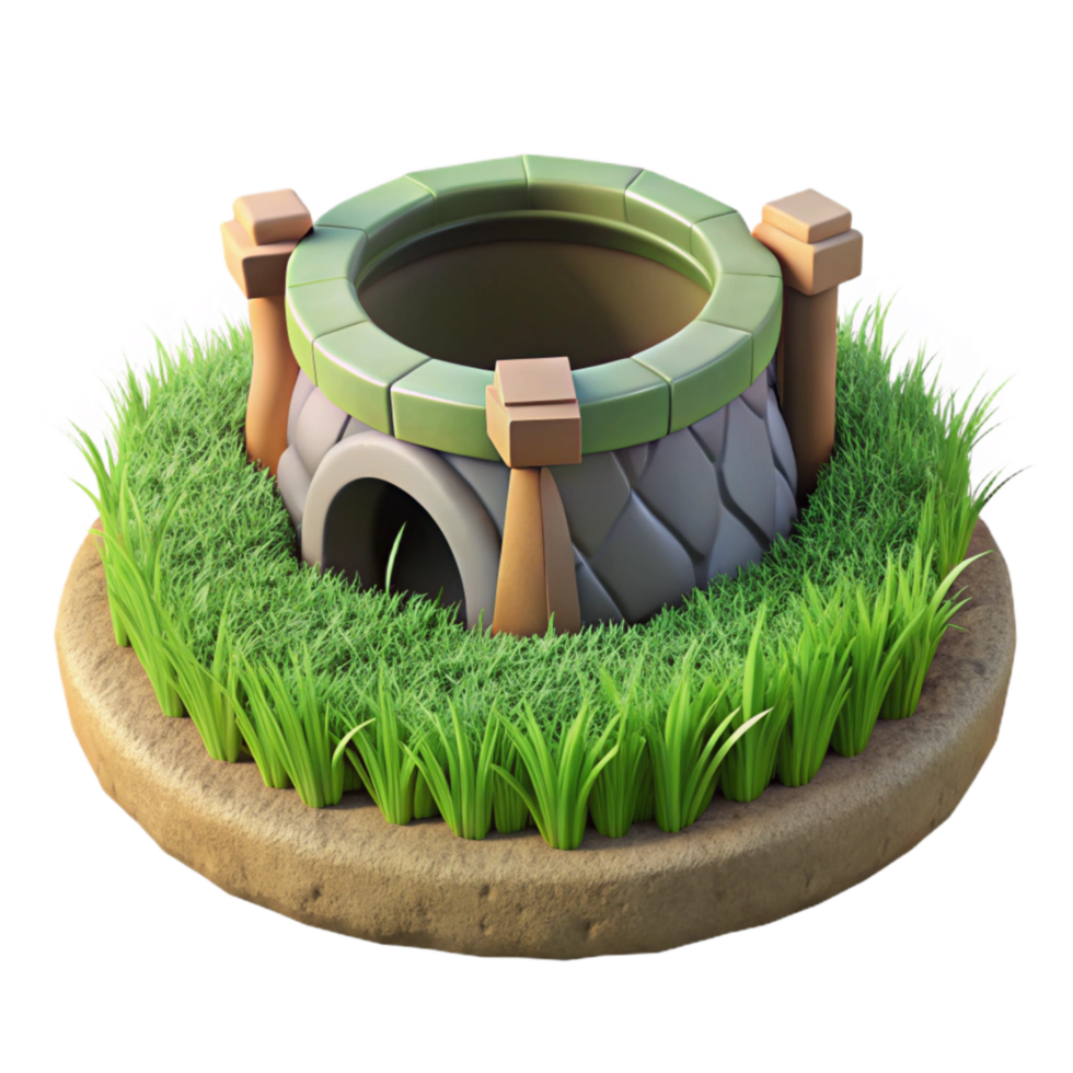 magnificent traditional Hidden Spring Lush Green Grass Isolated png