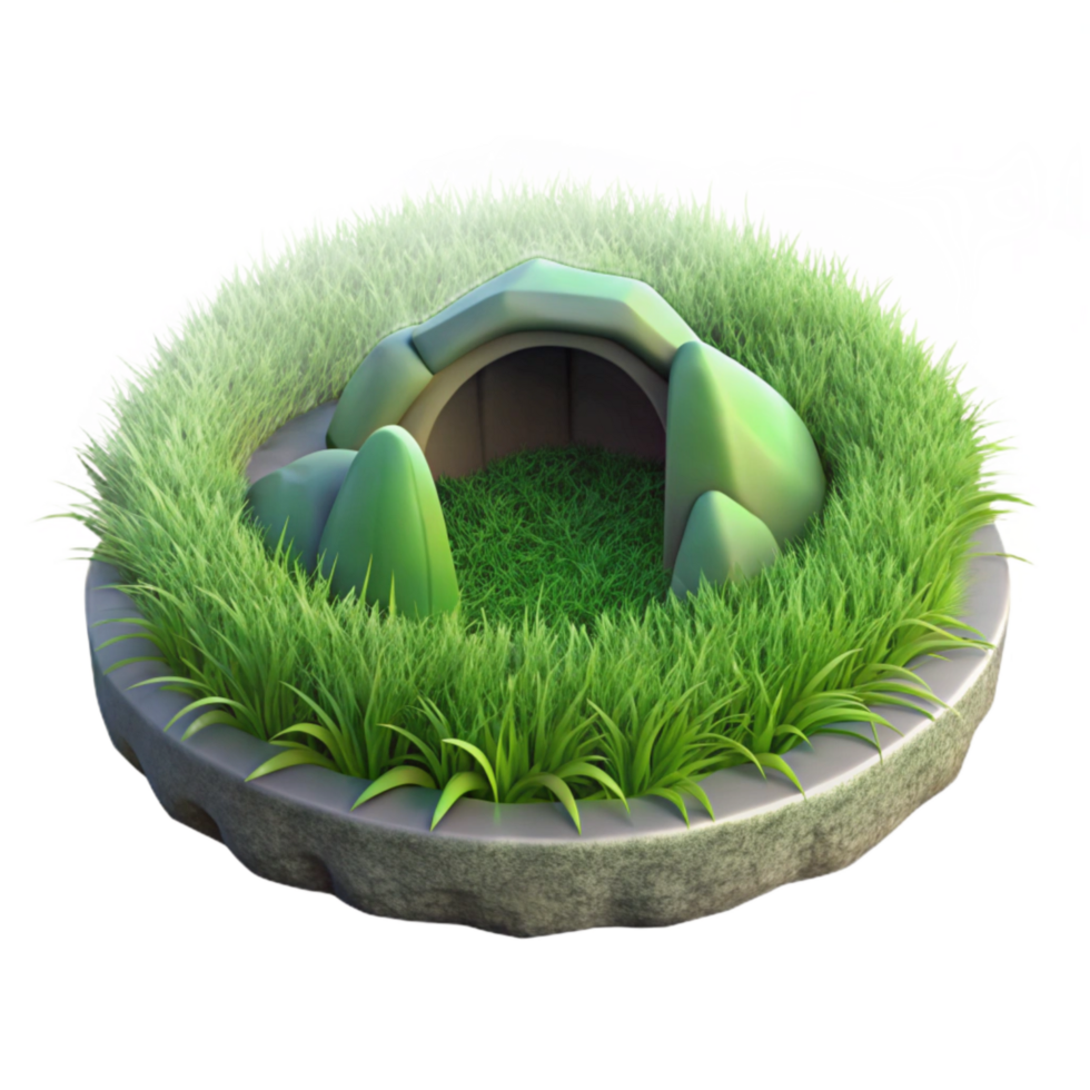 beautiful creative Hidden Spring Lush Green Grass Isolated exclusive png