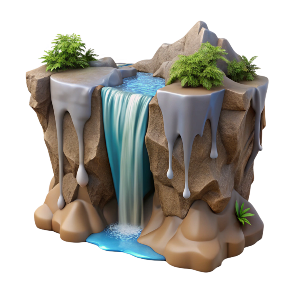 extraordinary rustic Hidden Waterfall Cliff Face Sheer Drop Cutout authentic png