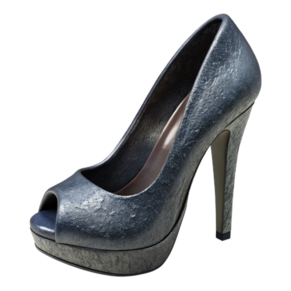 magnificent artistic High Heels Peep Toe Black Isolated Element genuine png